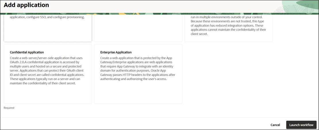 Ecran d'ajout de l'application confidentielle Ecran d'ajout de l'application confidentielle