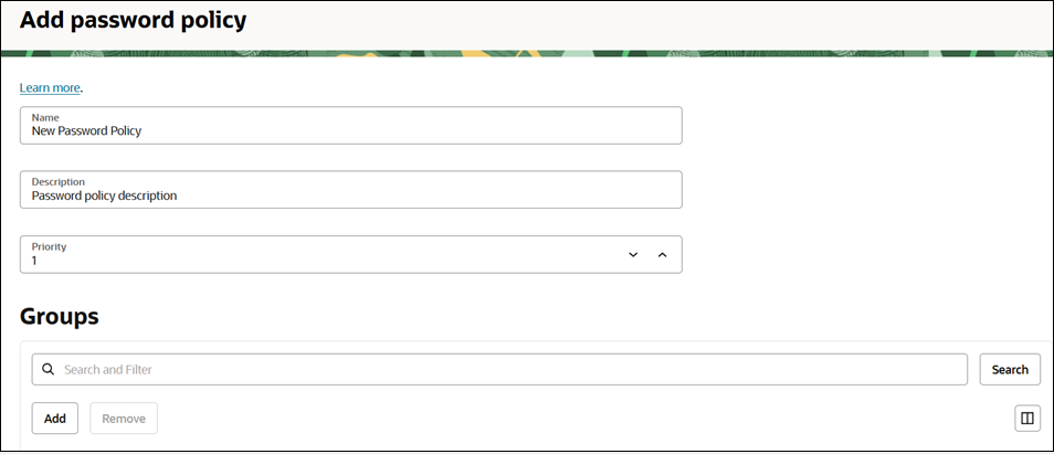 Ajouter une strat&eacute;gie de mot de passe