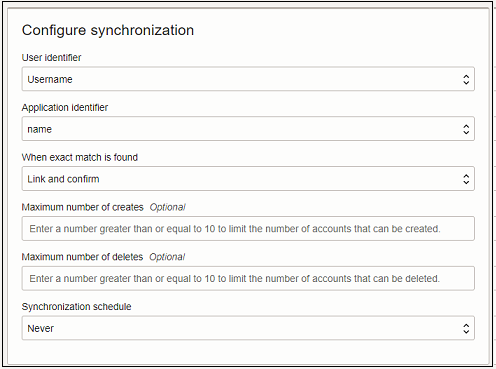 Ecran de définition de la programmation de synchronisation Ecran de définition de la programmation de synchronisation