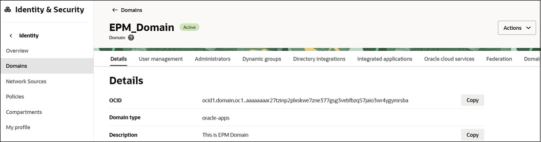 Console de gestion des identit&eacute;s