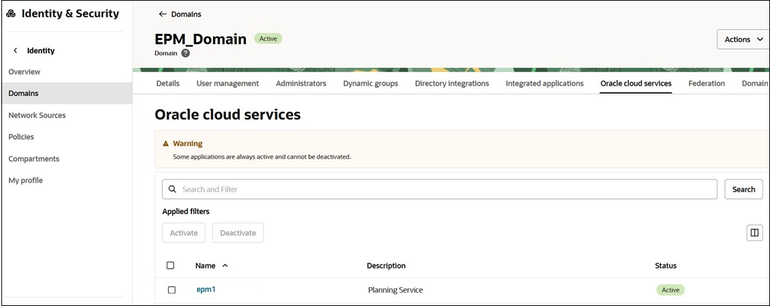 Sélection de l'environnement Sélection de l'environnement