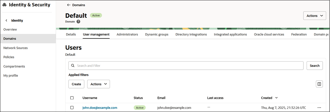 Onglet Gestion des utilisateurs Onglet Gestion des utilisateurs