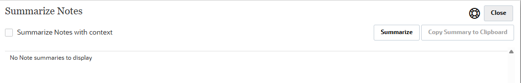 Boîte de dialogue Synthétiser les notes Boîte de dialogue Synthétiser les notes