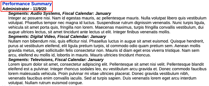 aperçu du rapport contenant une zone de texte avec les fonctions texte de note aperçu du rapport contenant une zone de texte avec les fonctions texte de note