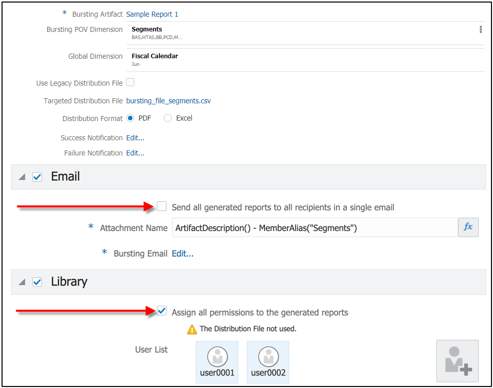 distribution cibl&eacute;e - option de fichier d'&eacute;clatement