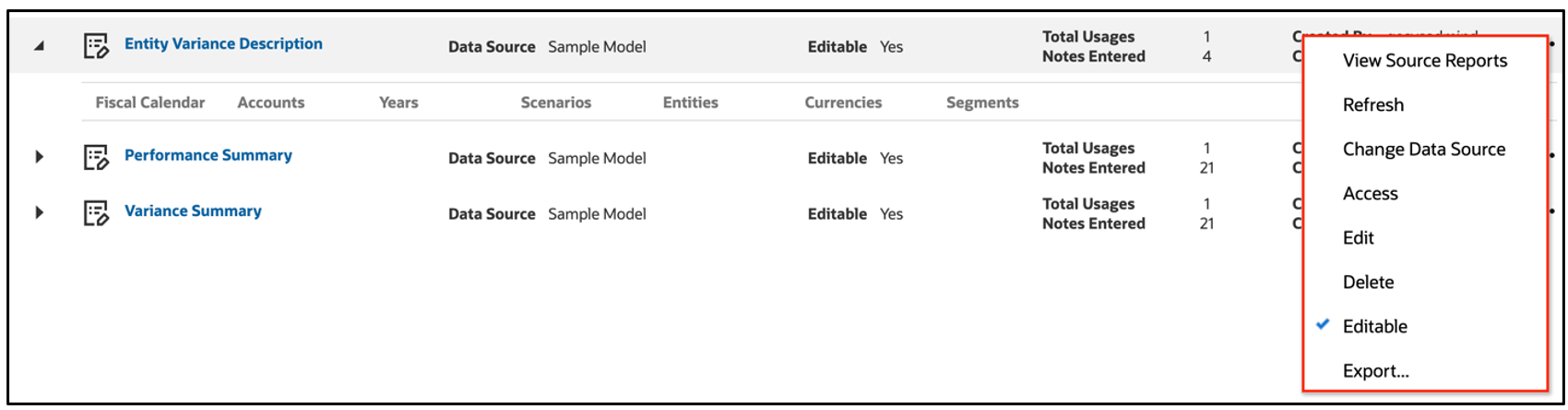 menu Actions menu Actions