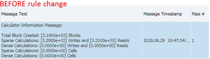 Capture d'&eacute;cran affichant le message d'information du calculateur avant la modification de la r&egrave;gle