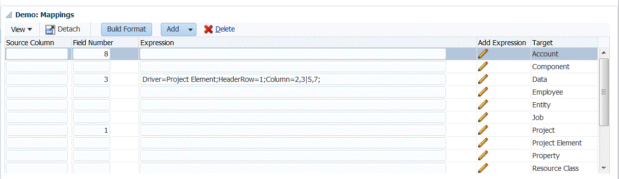 Section Importer des mappings