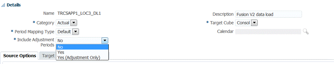 Image représentant la règle de chargement des données avec les options Image représentant la règle de chargement des données avec les options