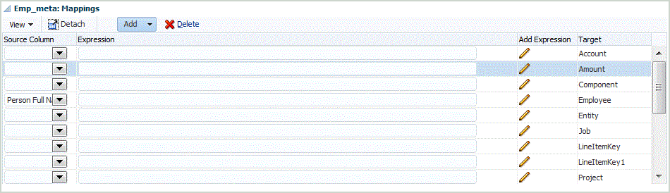 Image repr&eacute;sentant la section Mapping de l'&eacute;cran Format d'import.