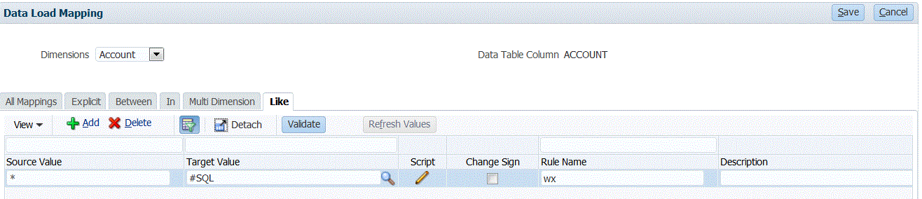 Image représentant l'écran Mapping de chargement des données Image représentant l'écran Mapping de chargement des données
