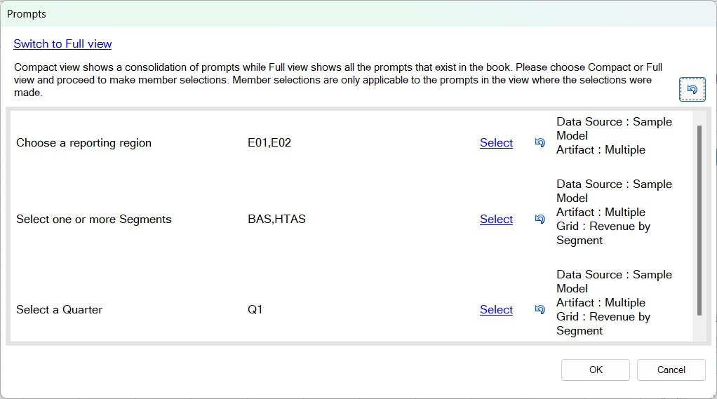 Bo&icirc;te de dialogue Invites en mode compact