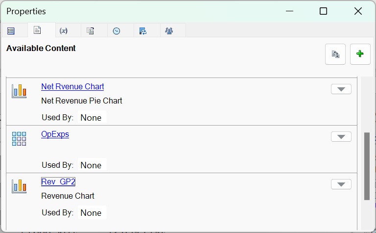 Bo&icirc;te de dialogue Contenu disponible affichant trois &eacute;l&eacute;ments de contenu disponible pouvant &ecirc;tre s&eacute;lectionn&eacute;s, dont OpExps