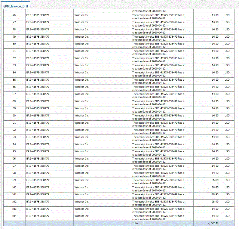 Image représentant le total sur la page Détails. Image représentant le total sur la page Détails.
