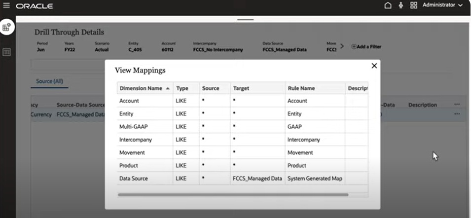 Image repr&eacute;sentant la page Afficher les mappings.