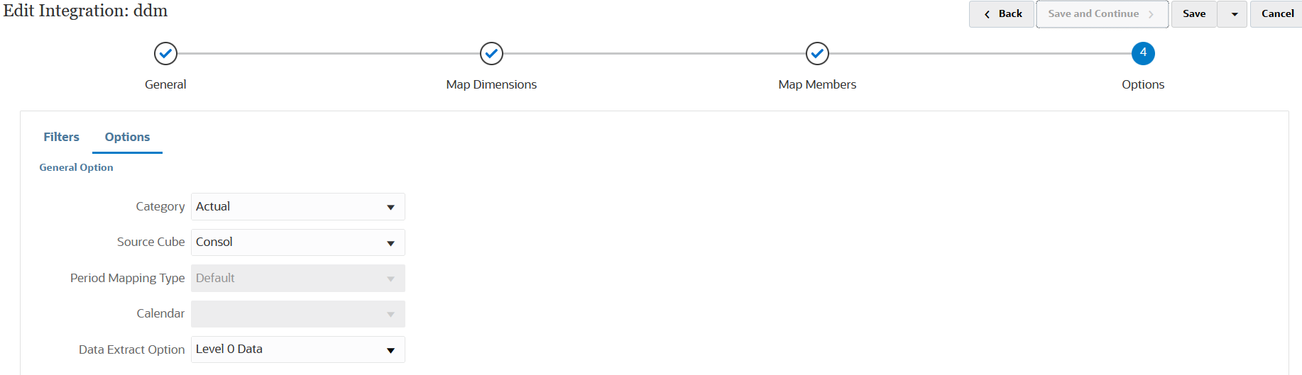 Image repr&eacute;sentant la page Options.