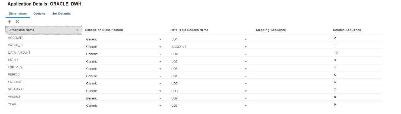 Image repr&eacute;sentant l'onglet Dimensions de la page D&eacute;tails de l'application.