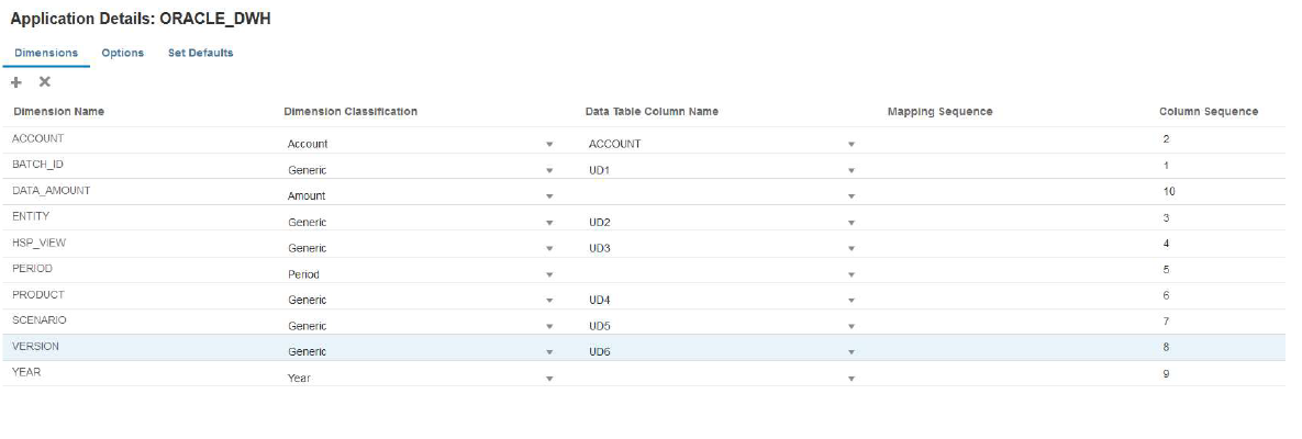 Image repr&eacute;sentant l'onglet Dimensions de la page D&eacute;tails de l'application.