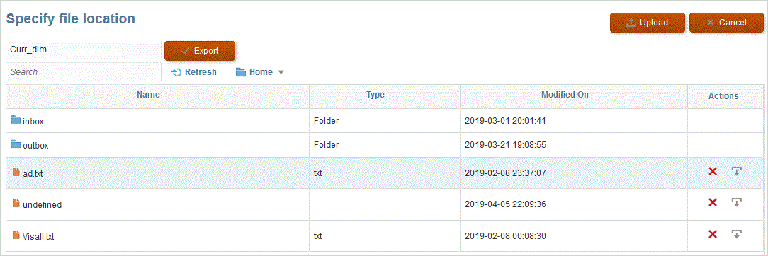 Image pr&eacute;sentant l'&eacute;cran Indiquer l'emplacement du fichier.