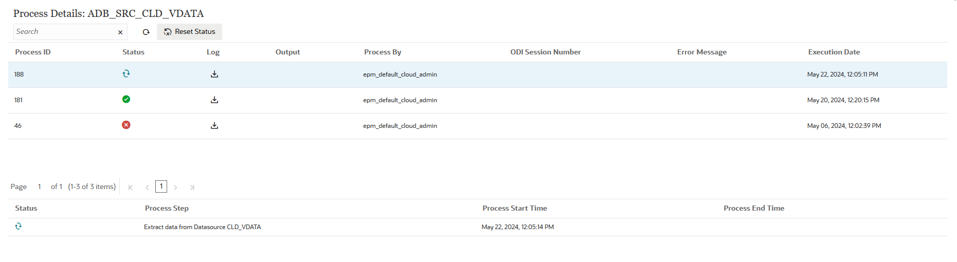 Image repr&eacute;sentant la page D&eacute;tails du processus.