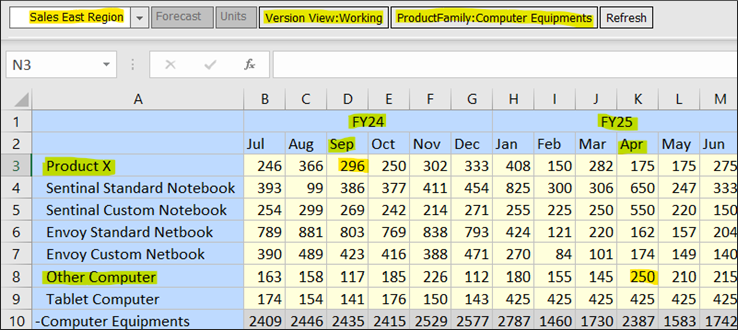 POV画面の例 POV画面の例