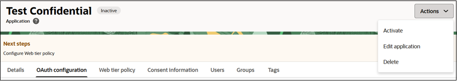クライアントの詳細をメモしてアクティブ化するための画面