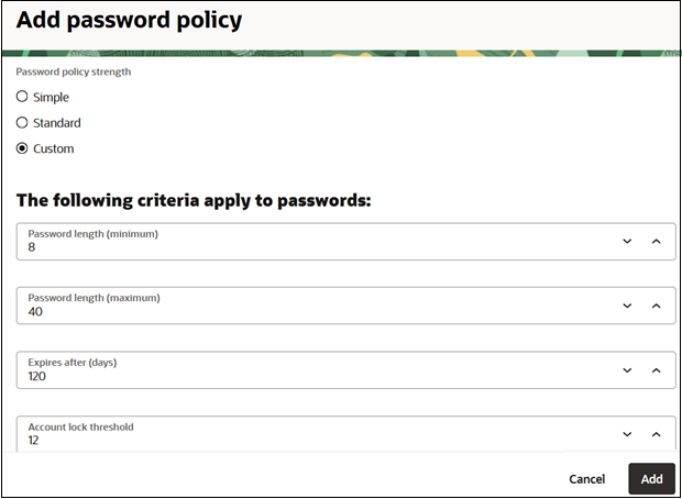 パスワード・ポリシーの強度
