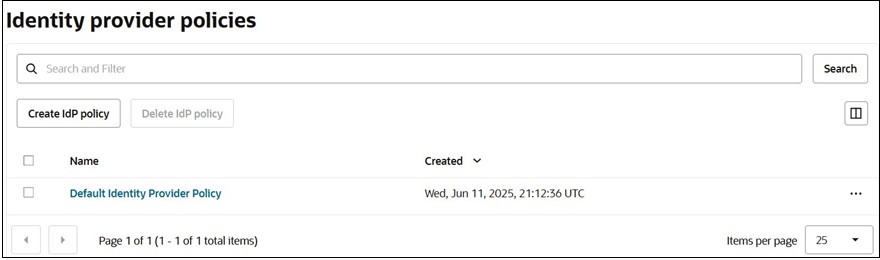 IdPポリシーの作成