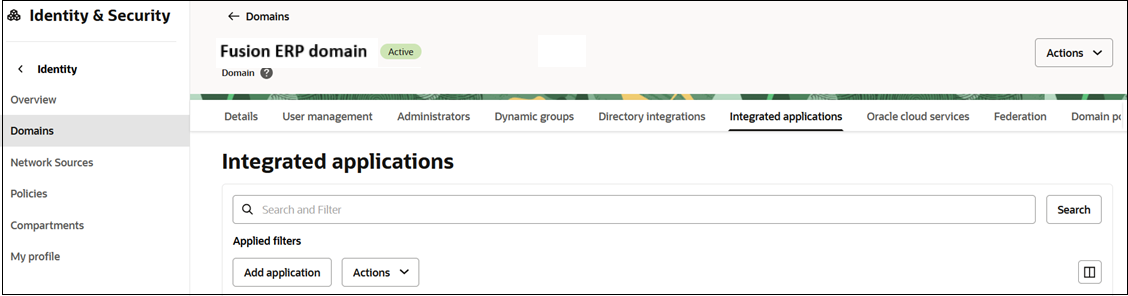 統合アプリケーションの追加