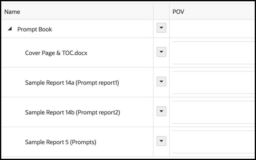 選択なしのブックのPOV