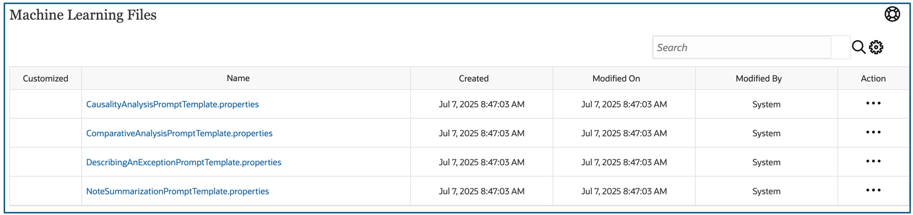 MLプロパティ・ファイル MLプロパティ・ファイル