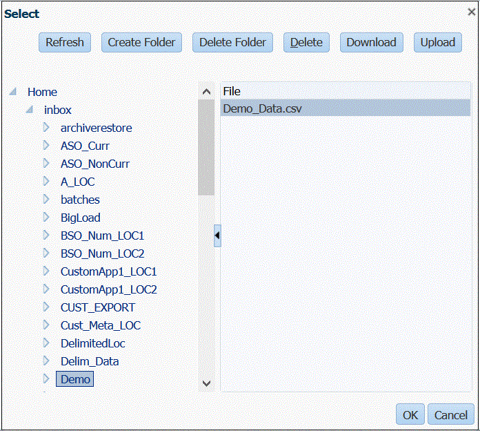 イメージは「選択」画面を示します。
