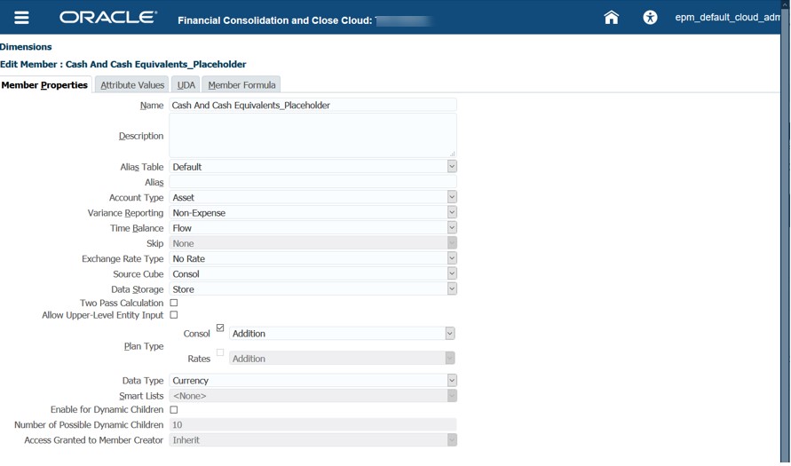 「メンバーのプロパティ」タブ 「メンバーのプロパティ」タブ