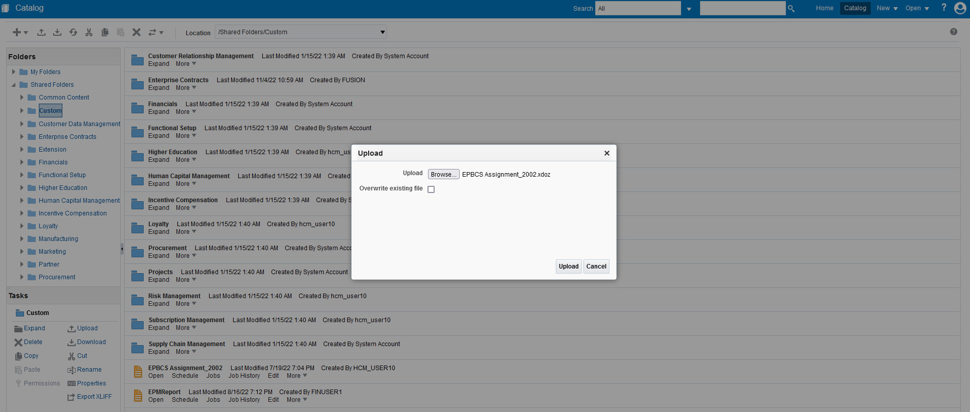イメージはアップロード・ページを示します。