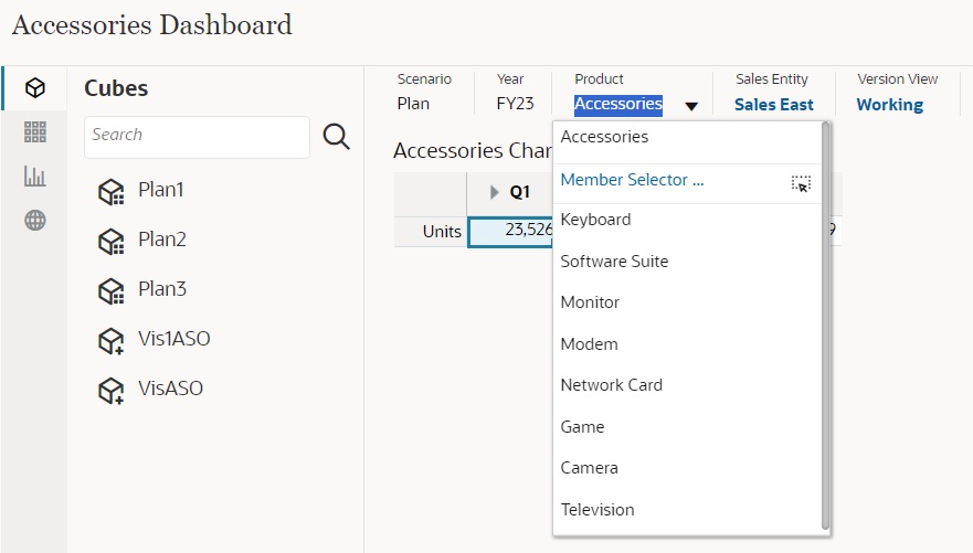 最後に使用したPOVメンバーのリストを示すスクリーンショット