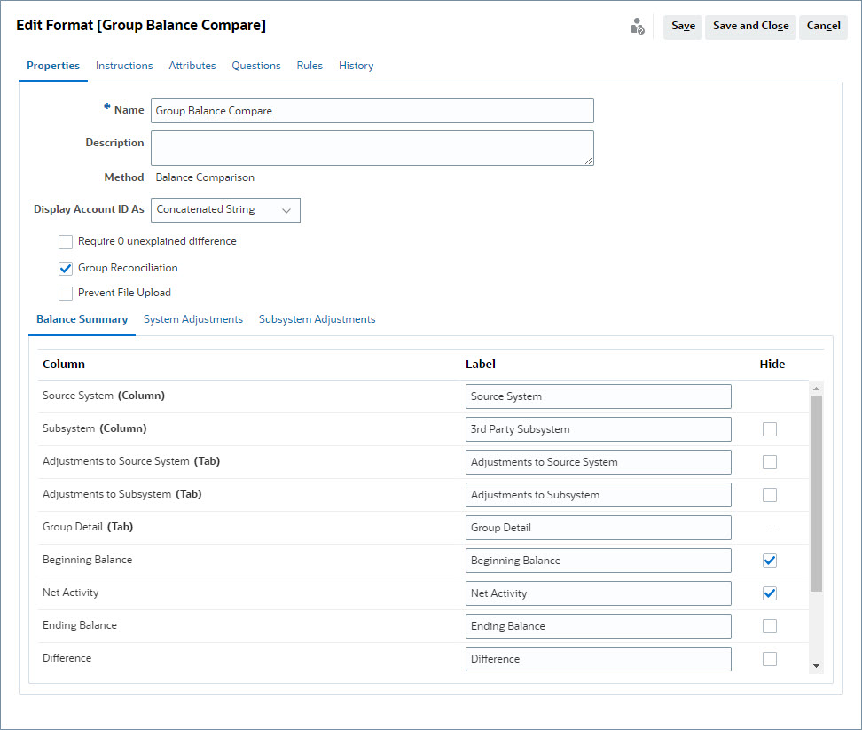 그룹 조정 형식