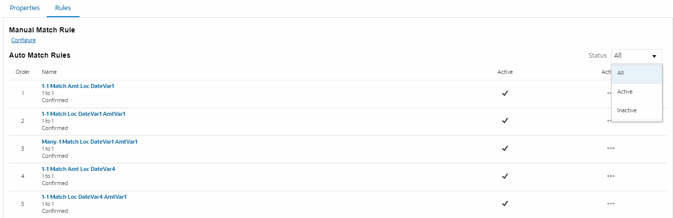 이 이미지에는 일치 유형의 [일치 프로세스] 탭 내에 [규칙] 탭이 표시됩니다.