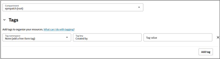 컴파트먼트 확인 및 태그 추가