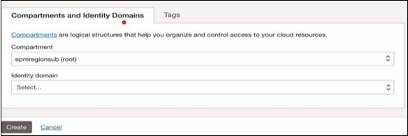 컴파트먼트 및 ID 도메인 추가 컴파트먼트 및 ID 도메인 추가