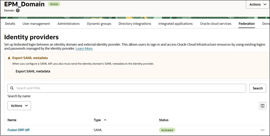 나열된 ID 제공자