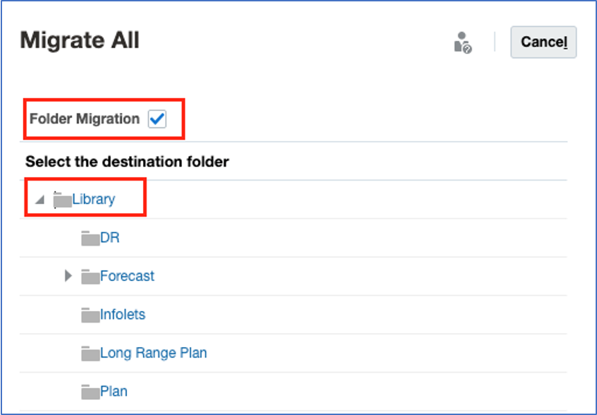 폴더 마이그레이션을 선택하여 폴더 구조도 마이그레이션