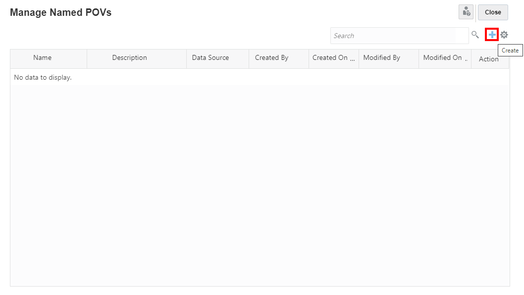 이름이 지정된 POV 생성 대화 상자가 표시됩니다.
