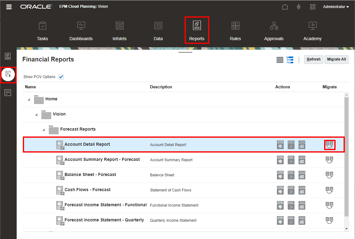 FR 보고서 마이그레이션