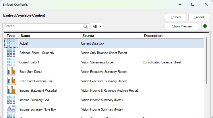 포함할 수 있는 이름이 지정된 범위 하나를 표시하는 [콘텐츠 포함] 대화상자