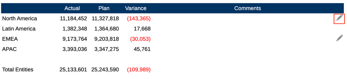 인라인 그리드 노트 셀 편집