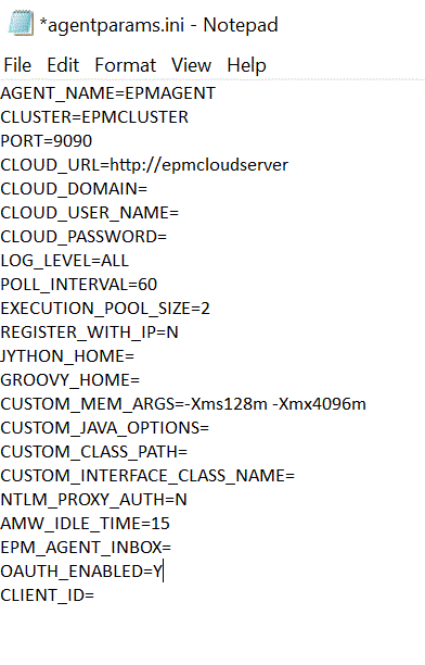 agentparams.ini 파일 이미지 agentparams.ini 파일 이미지