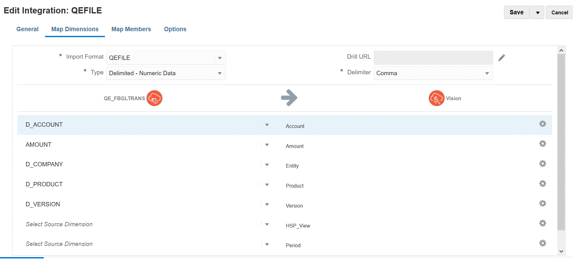 Imagem mostra p&aacute;gina Mapear Dimens&otilde;es.