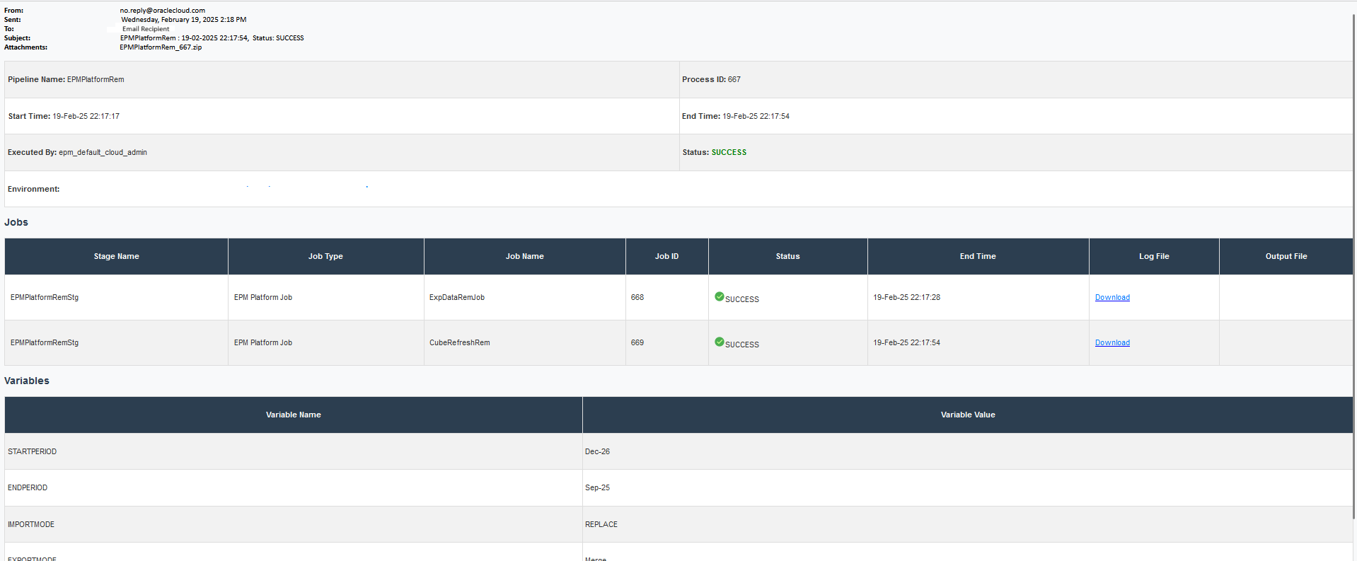 A imagem mostra o e-mail do Pipeline. A imagem mostra o e-mail do Pipeline.