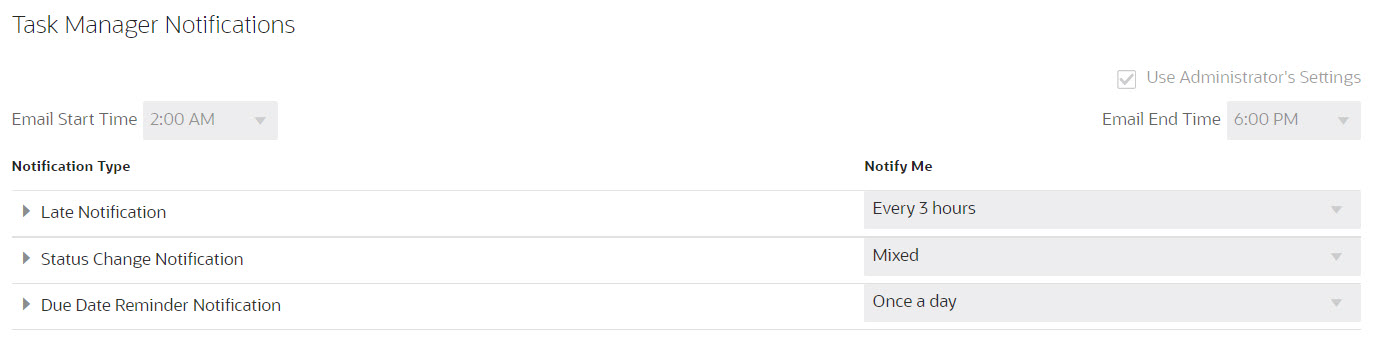 Configura&ccedil;&otilde;es Desabilitadas