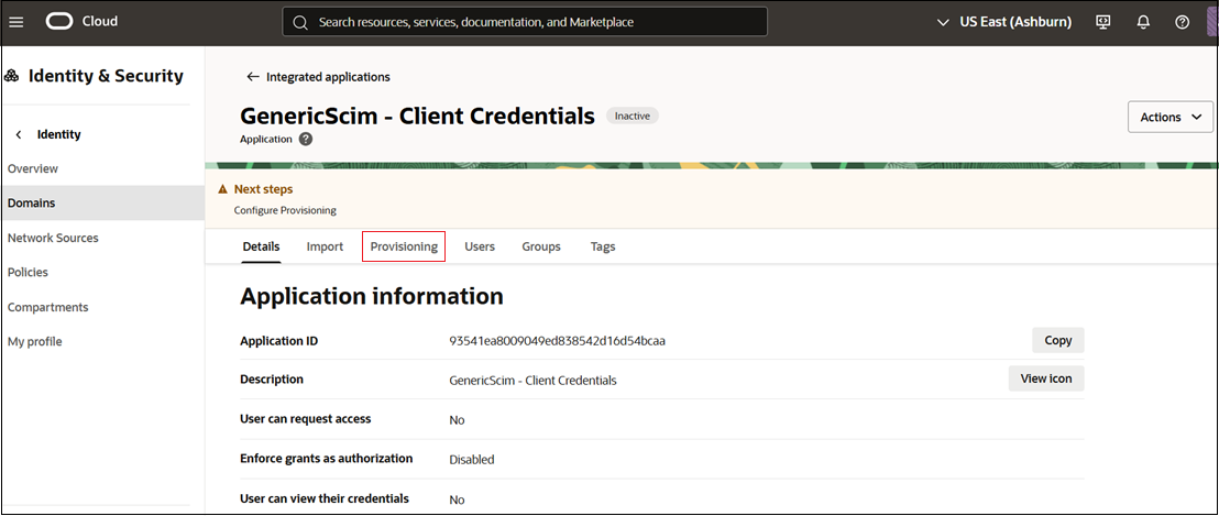 选择&ldquo;预配&rdquo;选项卡